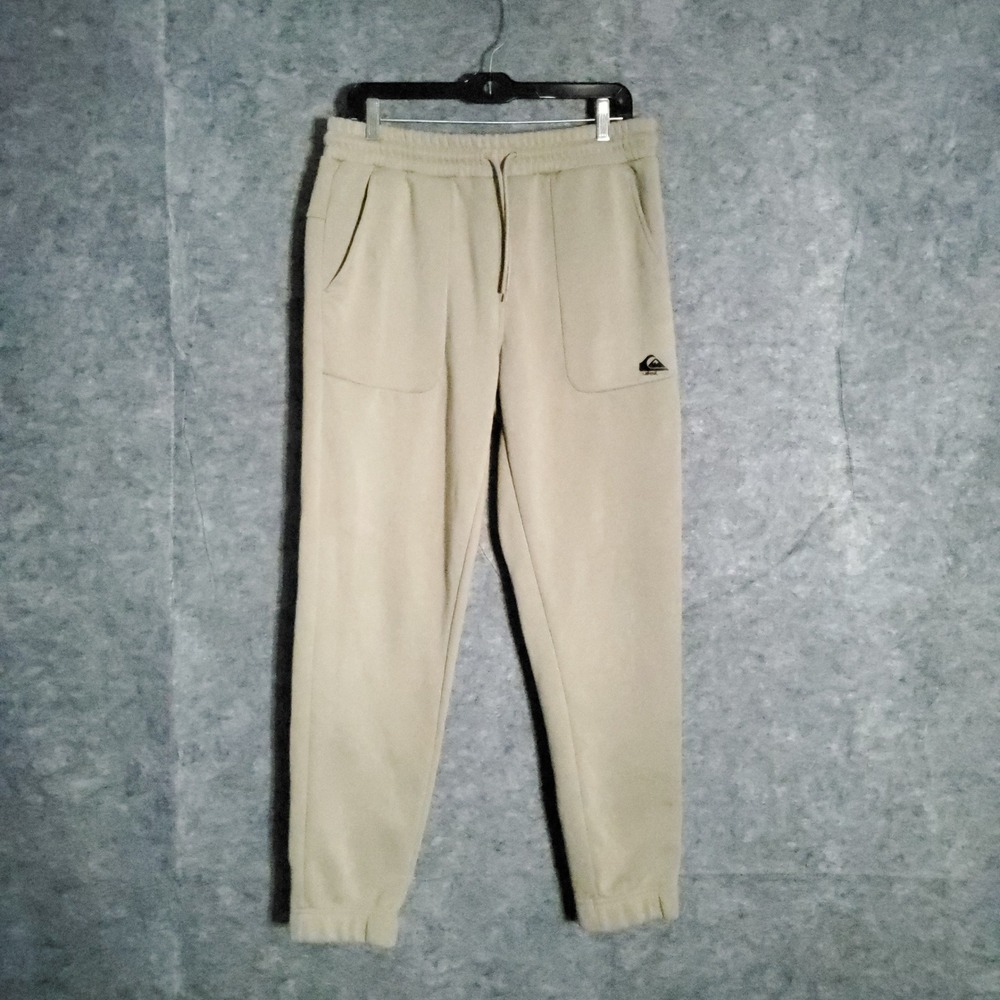 Quiksilver Mens Tan Jogger Sweatpants Logo Detail Elastic Waist Drawstring M